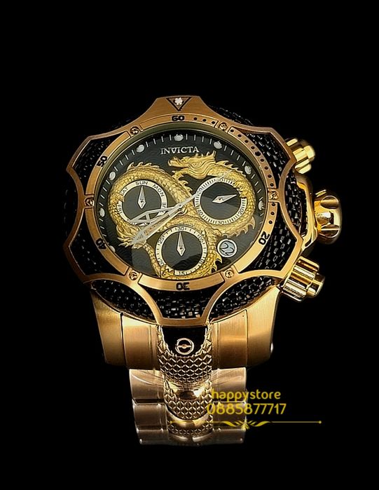 часовник INVICTA Venom Dragon Gold 52 mm, Инвикта нов
