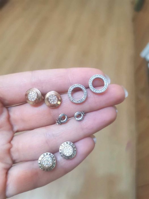 Pandora сребро обеци нови