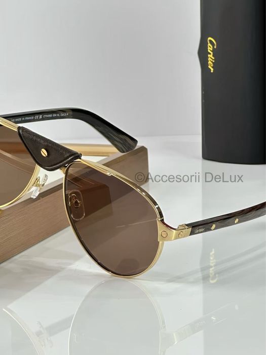 Ochelari de Soare Cartier Aviator [Verificare Colet]Noi Full Box