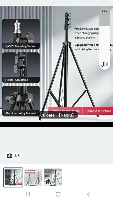 Stativ camera foto,tableta  ,telefon,