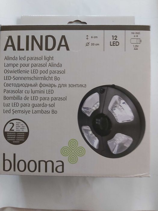 Lampa cu 12 leduri blooma cu baterii 4x1,5ah