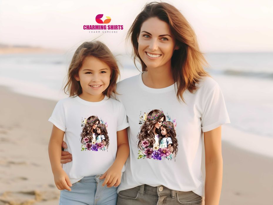 Еднакви тениска Мама и Аз/ Тениски за Майка и Дъщеря/Син