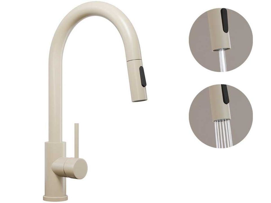 Телесни цветни аксесоари ТОЧНИЯ нюанс Смесител+Сифон+Дозатор Сив Бежов