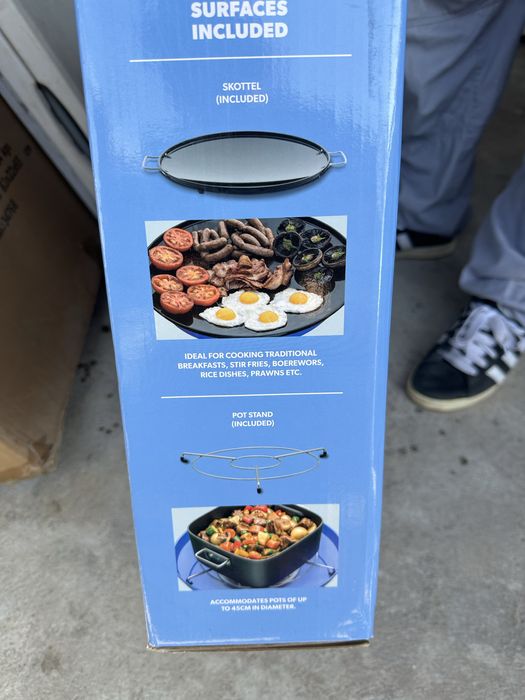 Тефлонова плоча котлон барбекю на газ за къмпинг