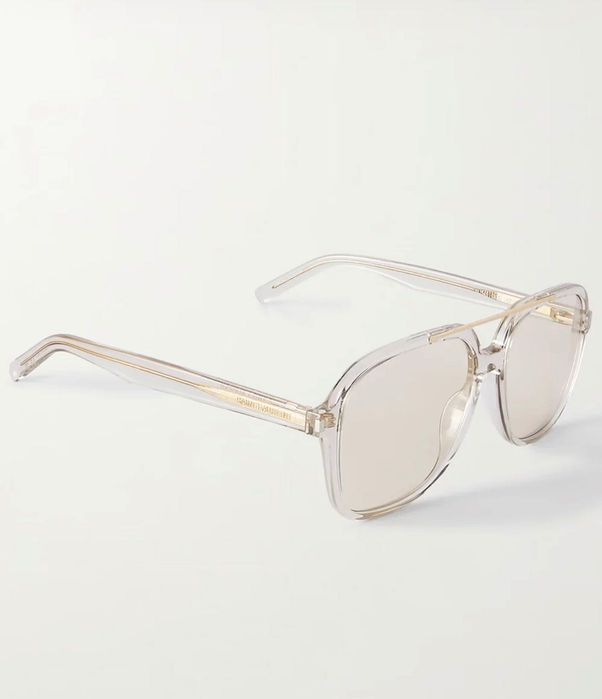 SAINT LAURENT clear AVIATOR sunglasses SL 545-002