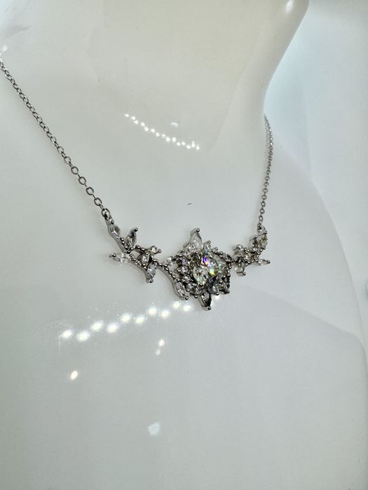 Сребърни колие с мойсанит (Диамант) 1 карат