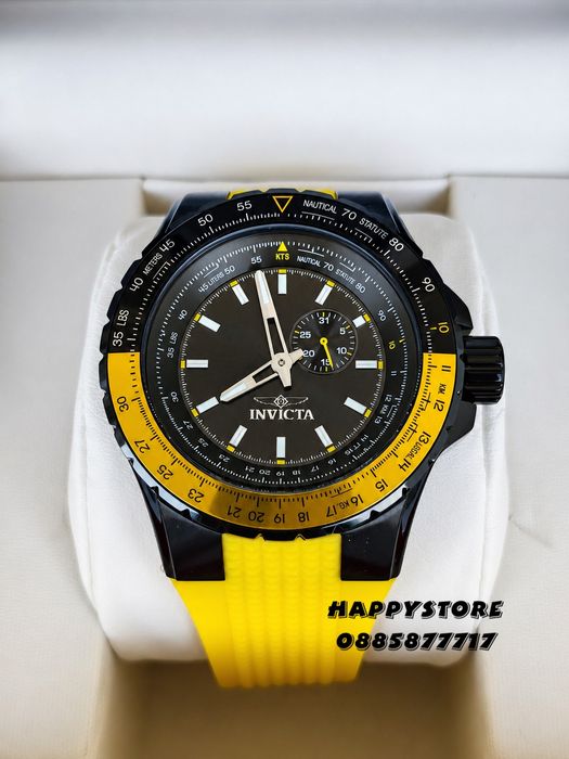 INVICTA Aviator Yellow/Black 50 mm, Инвикта нов мъжки часовник