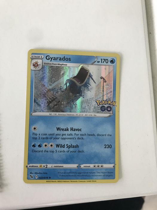 Gyrados 022/078 Pokemon din colecția din pokemon go