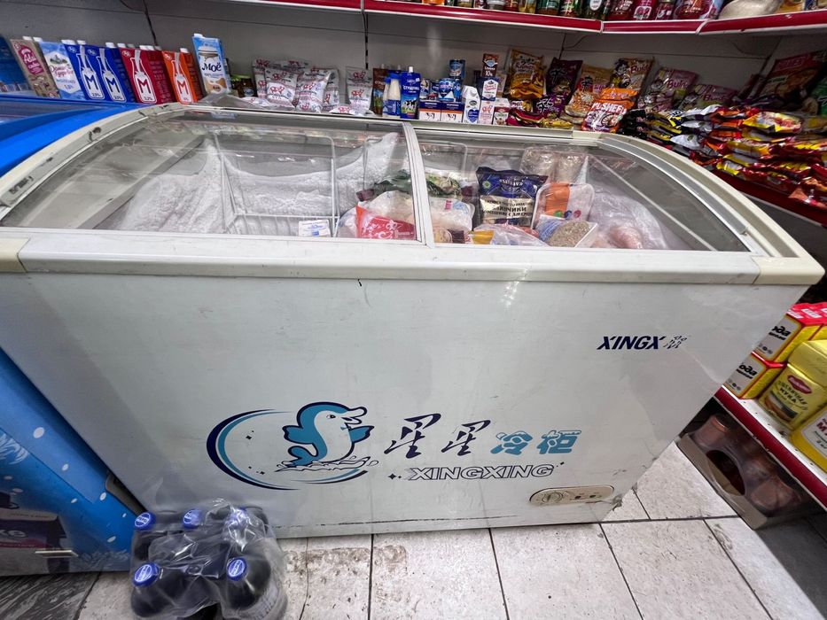 Морозильник жағдайы жақсы. Магазинде тұр.