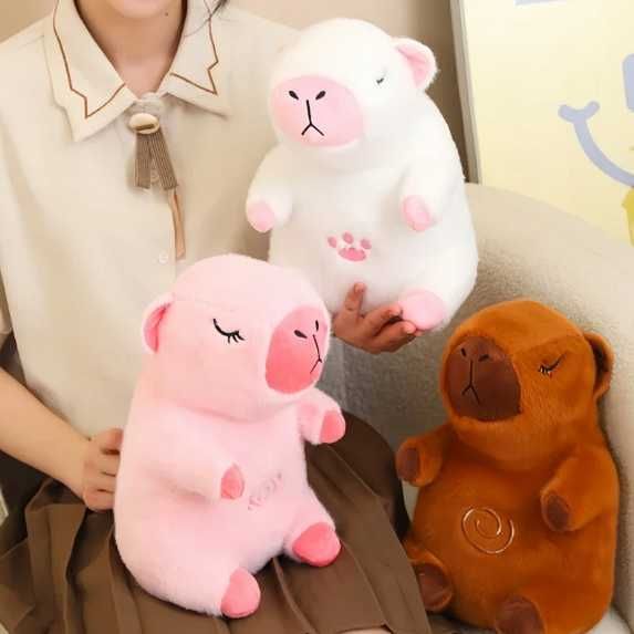 Музикална дишаща плюшена играчка Капибара с мека светлина