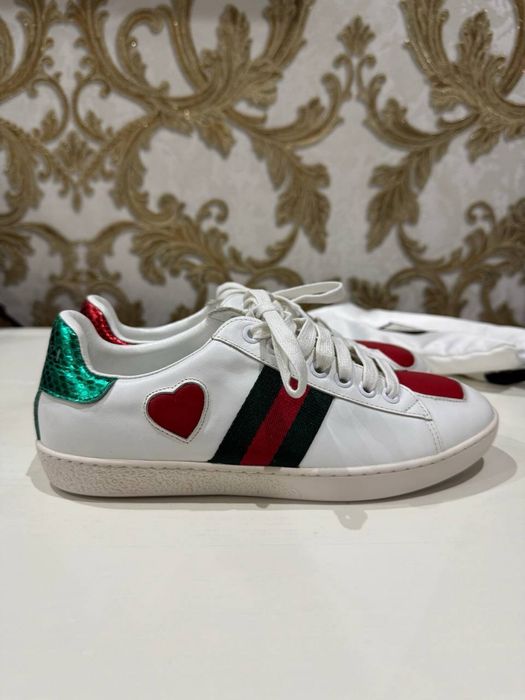 Женские кожаные кеды Gucci, новые, 36-37 размер