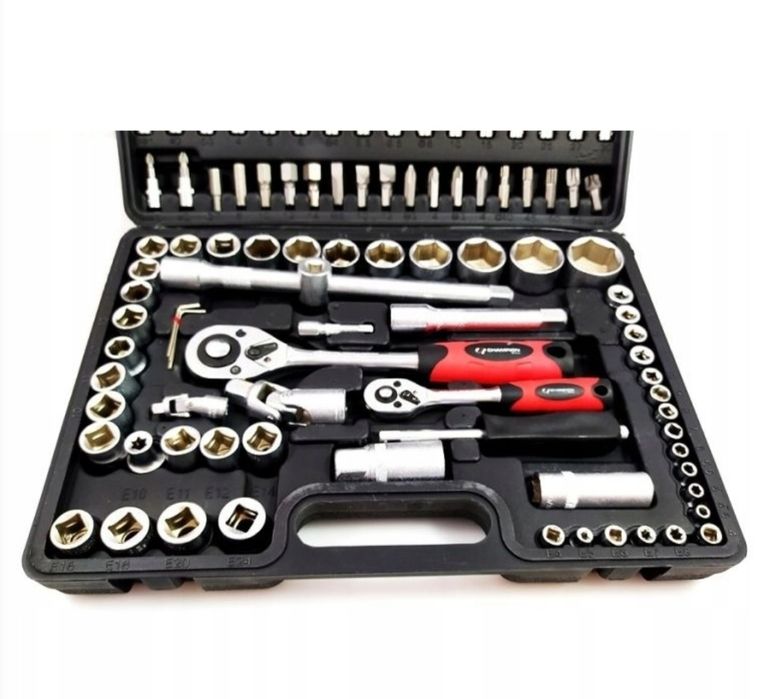 Trusa scule semiprofesionala 108 piese tubulare geanta maner transport