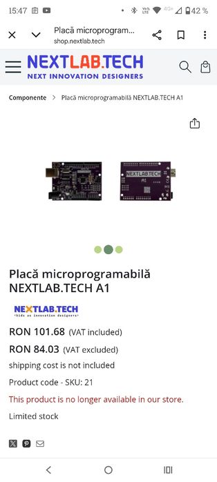 Placă Nextlab Tech stil Arduino