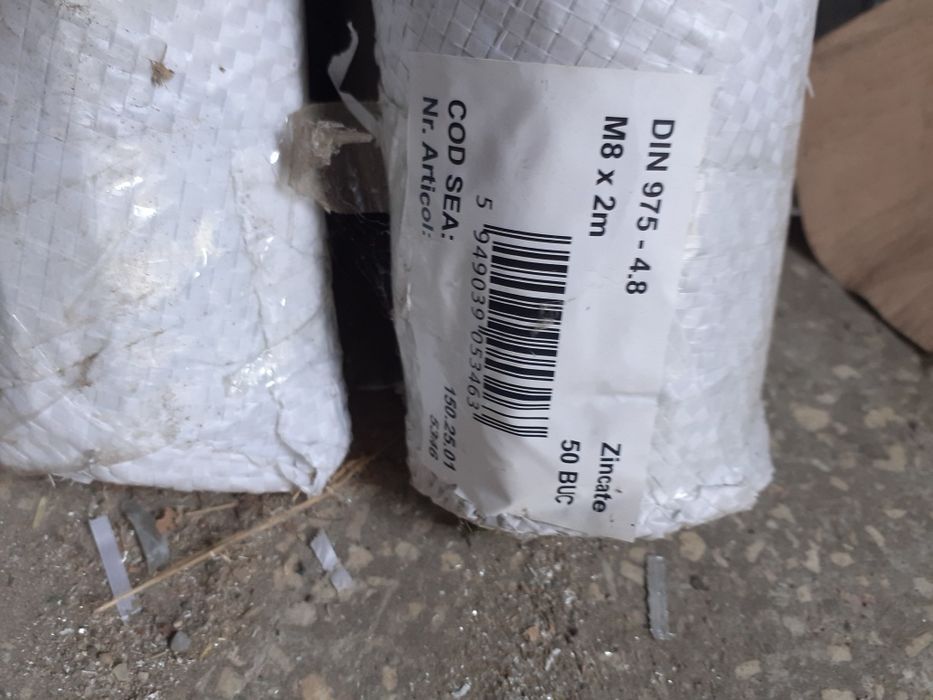 Tije-Bare-Tije Filetate M8x2m Lungime Zincate
