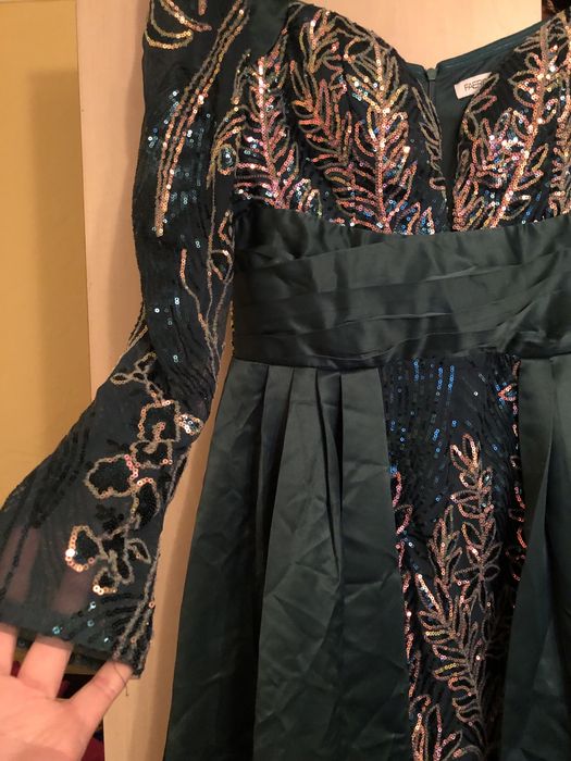 Rochie eleganta verde deosebita