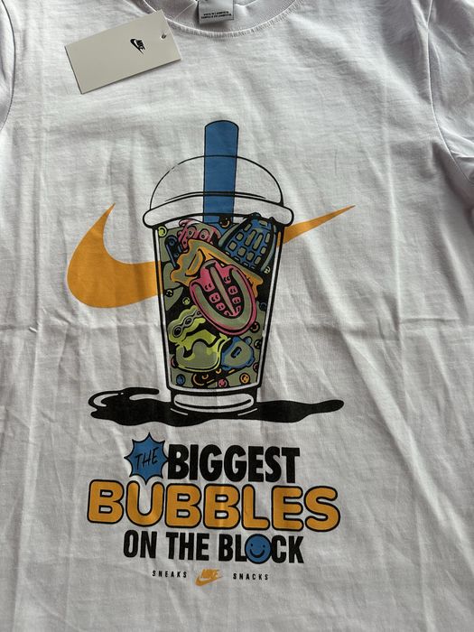 Мъжка,памучна,бяла тениска Nike BUBBLES