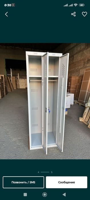 Шкафы для одежды раздевалок гардероба