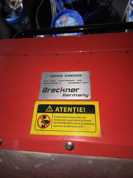 Tocător de crengi pe benzină Breckner Germany 7 CP (76 kg) - Model AYS001