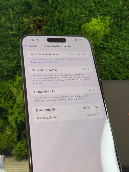 iPhone 15 Pro Max Black Titanium 256GB, 94% Baterie #7016