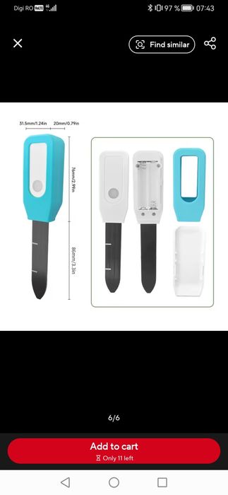 Tester de Sol Inteligent Tuya cu Wireless, Măsurator de Temperatură și