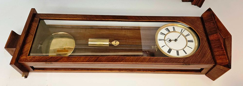 Ceas de perete cu pendul si o greutate Biedermeier