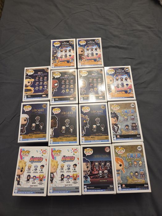 Anime, movie and television funko pop and chases.