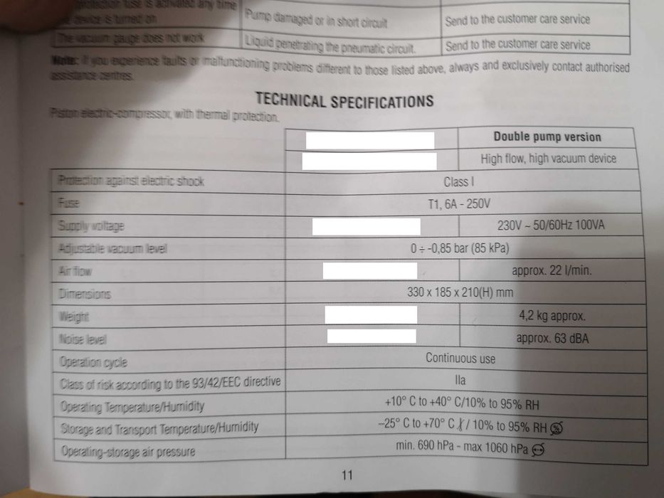 Aspirator medical trahee Gima Aspeed 3A pompa dubla 22l/min