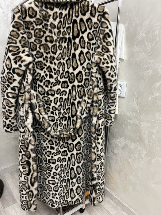 Женская шуба Тедди леопард