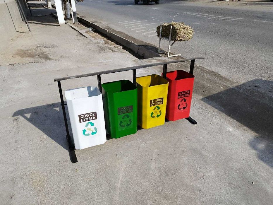 Мусорный контейнер 1,1 куб Урна 1-2-3 сексионный