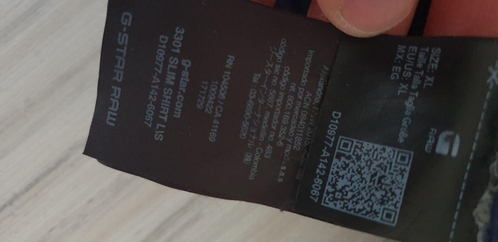 G - Star 3301  Slim Shirt Cotton Mens /  XL НОВО! ОРИГИНАЛ! Мъжка Риза