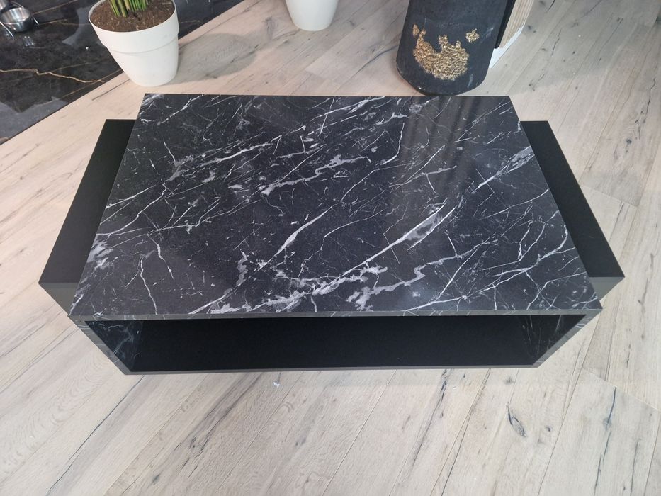 Masuta de cafea Dreptunghiulara din PAL Melaminat Negru L106xH40cm