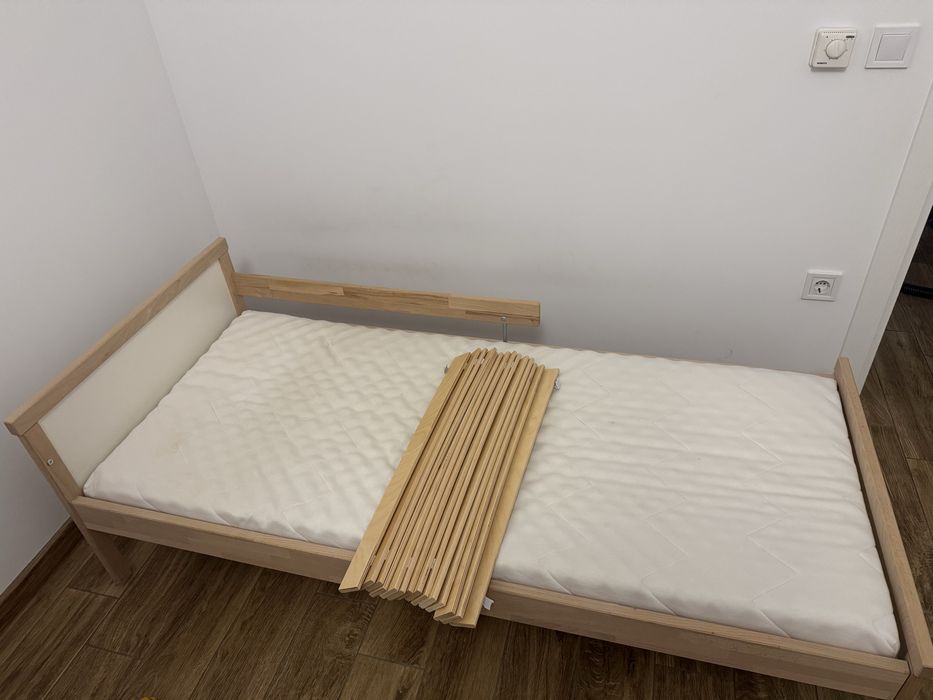 Детско легло с парапет 70x160 SNIGLAR с подматрачна рамка