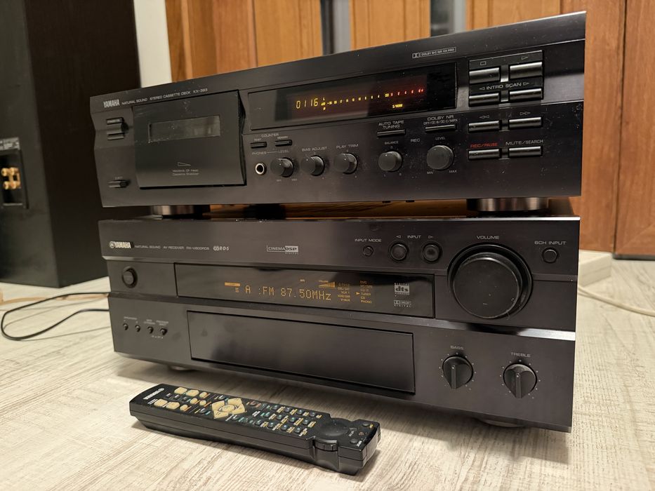 Linie Amplificator Yamaha RX V800 RDS si deck casetofon KX 393