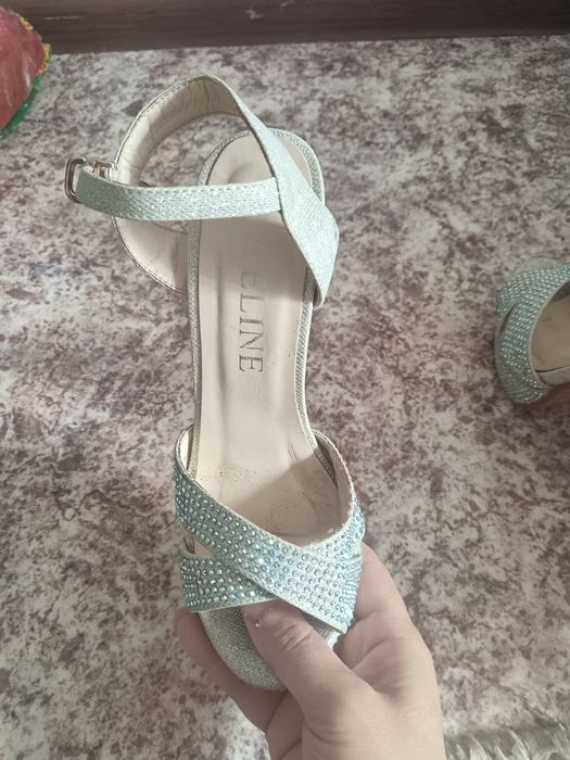 Туфли свадебные, блестящие