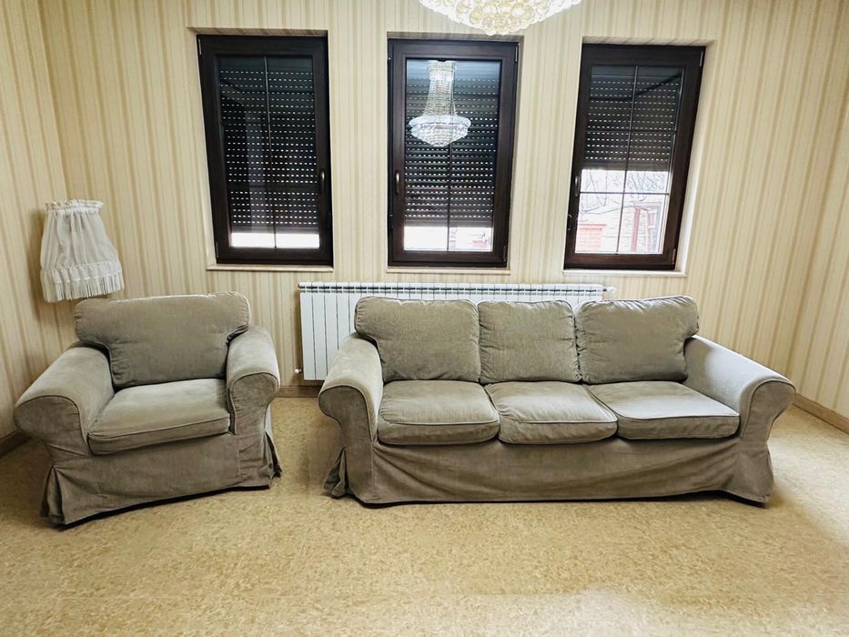 Canapea cu fotoliu Ikea , model Ektorp