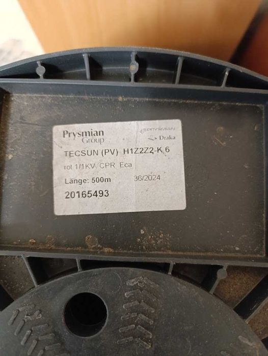 Соларен кабел 6 кв. с UV защита