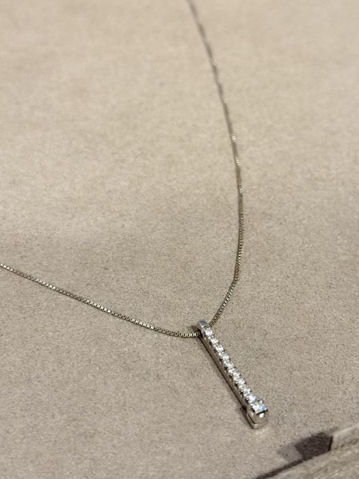 Колие бяло злато и диаманти