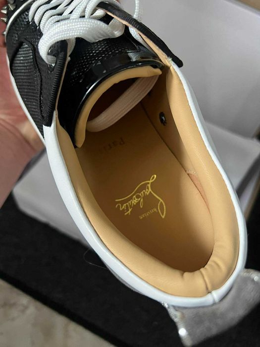 Christian Louboutin Louis Junior Spikes Orlato Flat Black