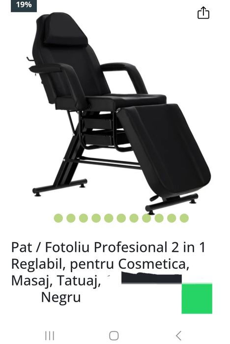 Vănd Pat/Fotoliu 2 în 1 pentru Cosmetică, Masaj.