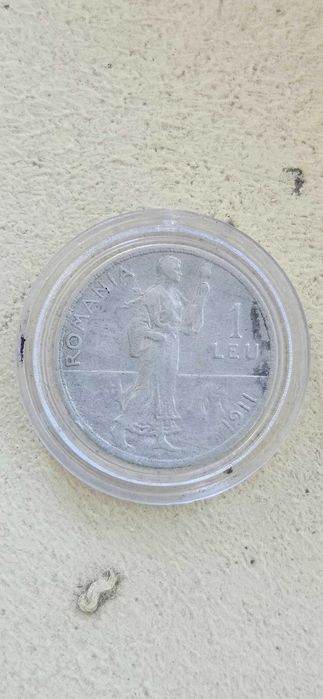 Monedă istorică 1 leu 1911 argint 0.835