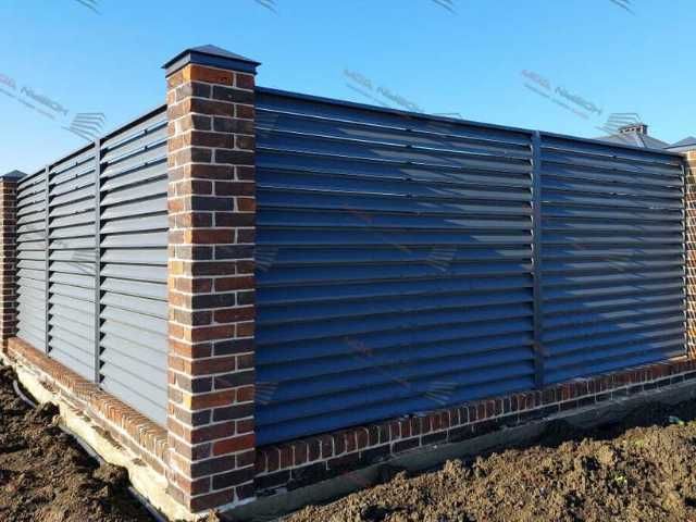 Забор жалюзи из металла