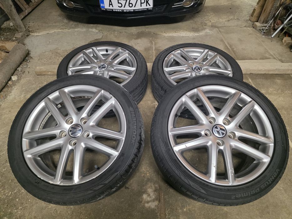 Джанти с гуми 5x112/17 цола стават за VW Golf, Passat, Sharan, Touran.