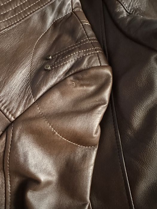 Кафяво кожено яке