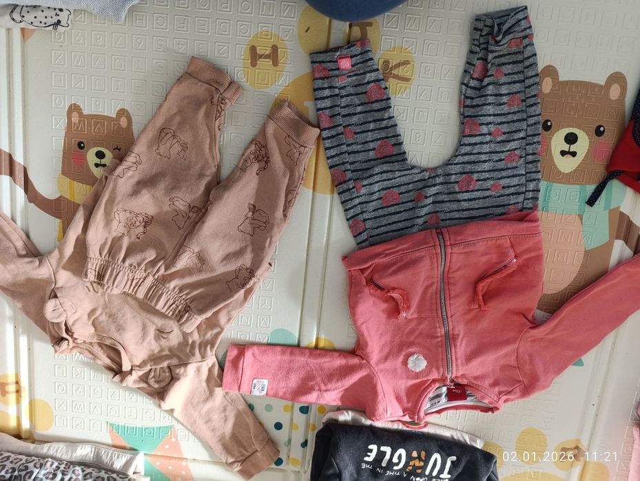 Lot haine bebeluși fetiță 3-6 luni măsura 68 iarna/primavara