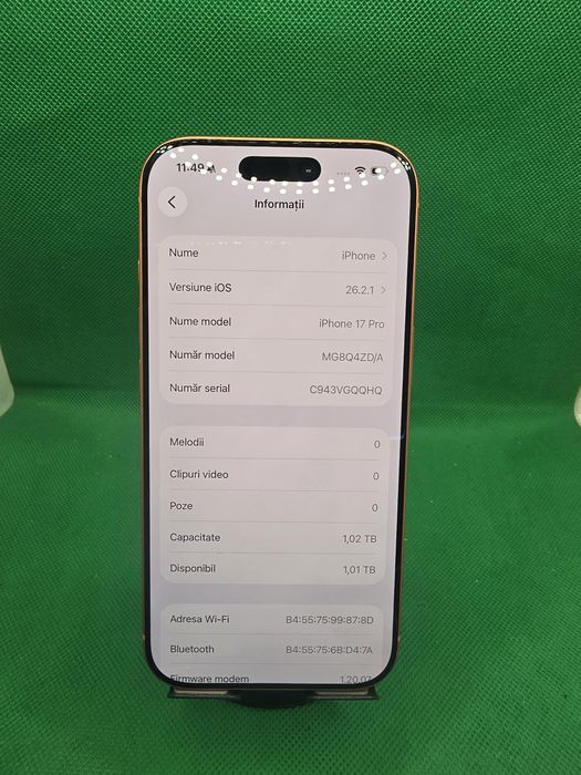 Iphone 17 Pro 1TB•Bateria 99%•Amanet Lazar Crangasi •56935