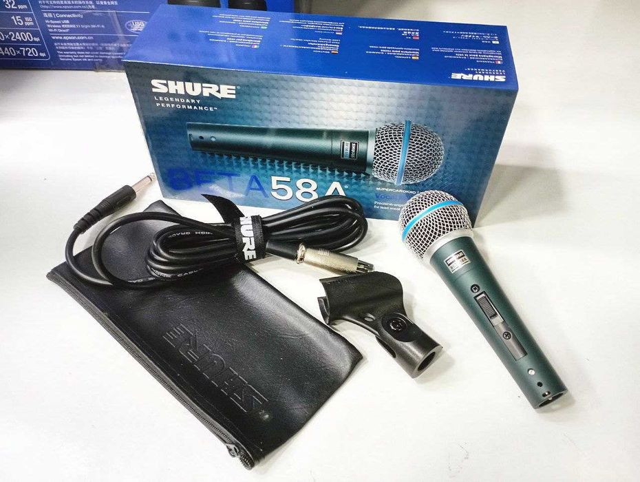 Mikrofon Shure BETA58A 
Shure Beta58A Knopkalik va knopkasiz
Kabeli 5m