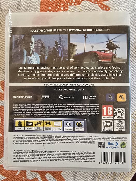 Продавам GTA5 за Playstation 3