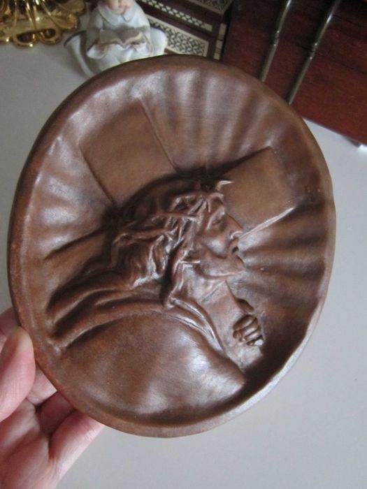 rar placa ceramica Germania 1970 "Isus pe Drumul Crucii"