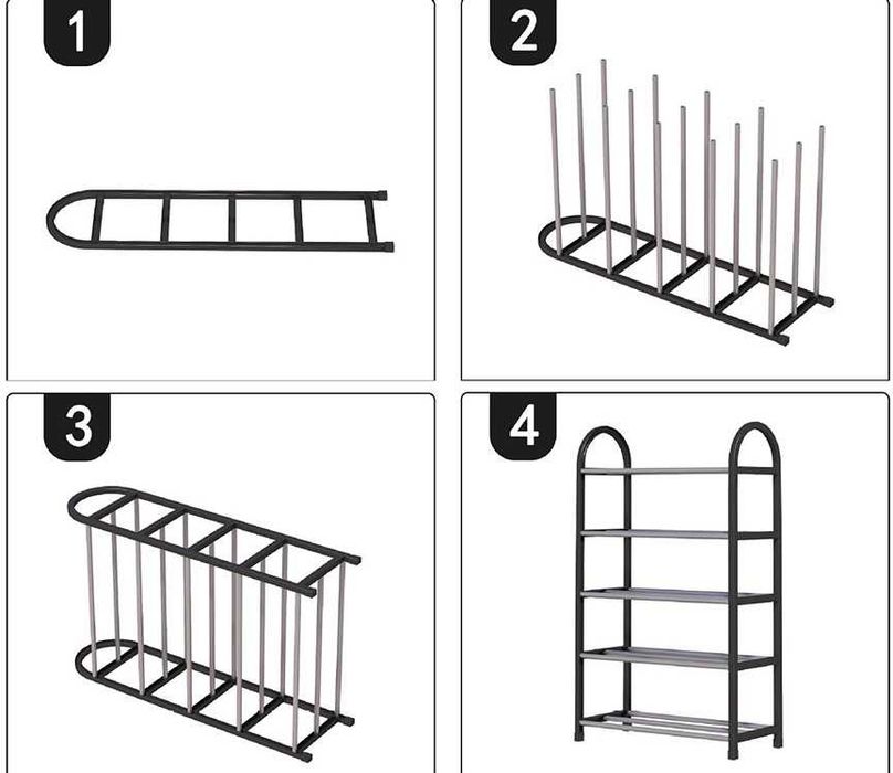 Практичен стелаж за обувки на 5 нива