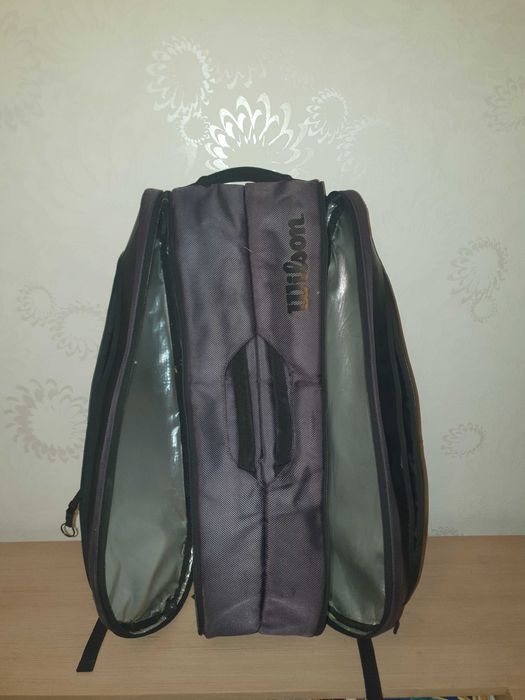 Wilson geanta dubla echipament/rachete badminton tennis squash padel